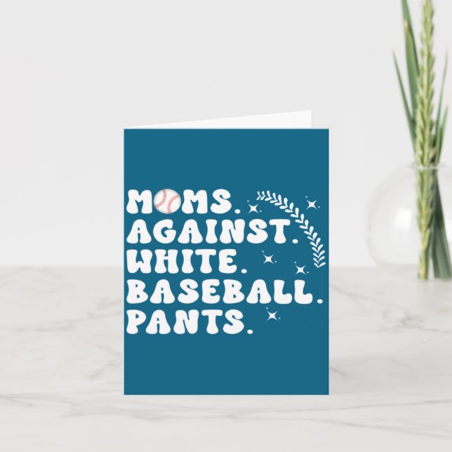 Carte Pour les mamans de baseball jour de match de baseb (Devant)