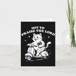 Carte Pour louer le Seigneur Drôle de Chat Chrétien Foi