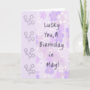 Carte pour mai anniversaire en Lavender