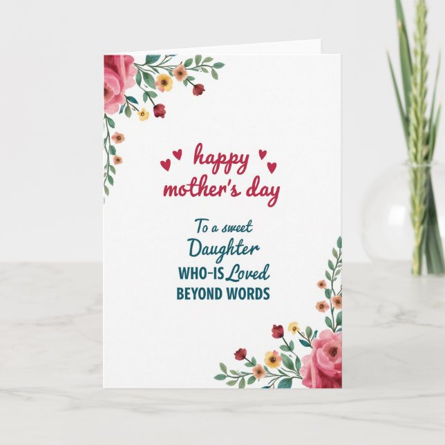 Carte pour Maman Aimée au-delà des mots (Devant)