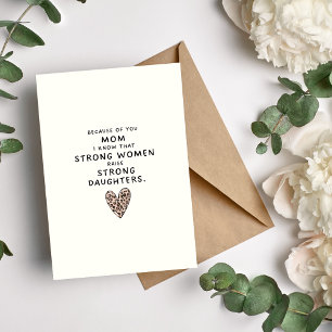 Carte pour maman, Femmes fortes, Fille forte