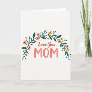 Carte pour maman florale sincère