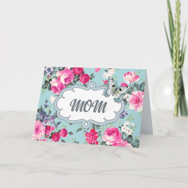 Carte Pour maman, le jour de la fête des mères. Roses vi (Devant)