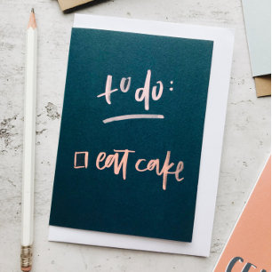 Carte Pour Manger Du Gâteau Bleu Anniversaire