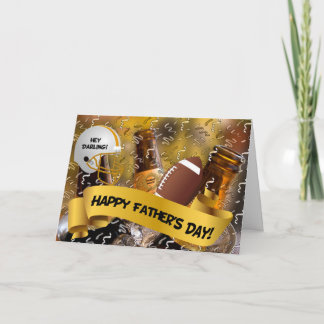 Carte pour mari| Fête des pères| Football et bière