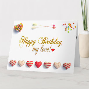 Carte Pour mon anniversaire d'amour