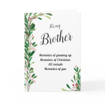 Pour mon Frère Fête Berry Noël botanique