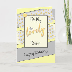 Carte Pour mon joli cousin, anniversaire jaune