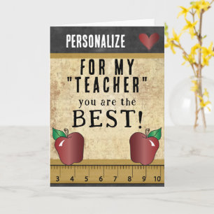 Carte Pour My Teacher, vous êtes le meilleur