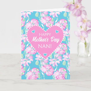 Carte Pour Nan sur la Fête des mères Roses roses roses r