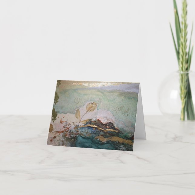 Carte pour notes à une seule fleur (Devant)