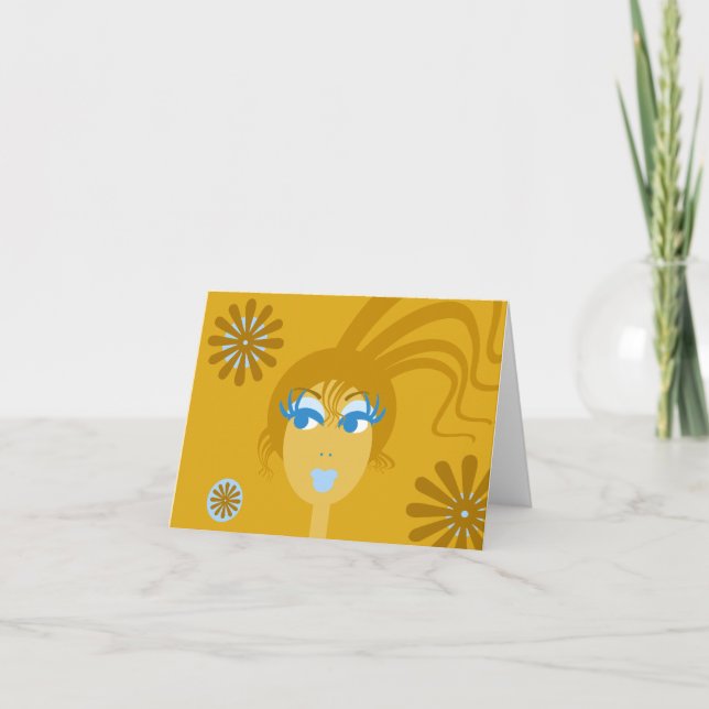 Carte pour notes abstrait de blanc de visage (Devant)