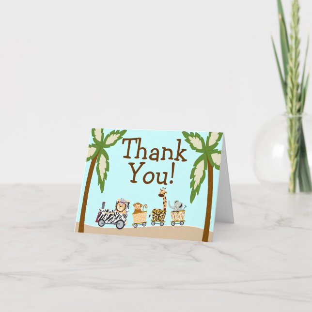 Carte pour notes animal de Merci de baby shower de (Devant)