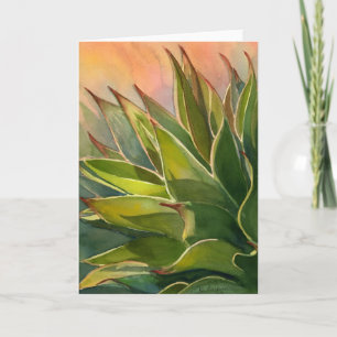 Carte pour notes aquarelle Agave