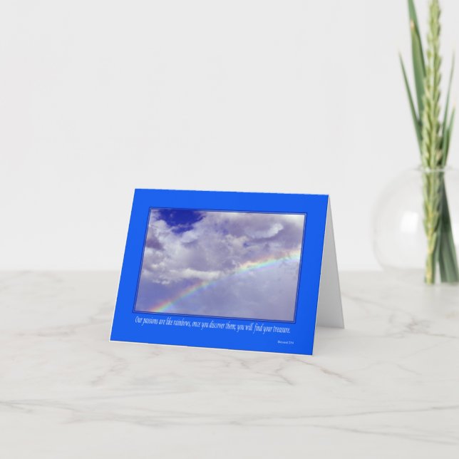 Carte pour notes arc-en-ciel inspirant (Devant)