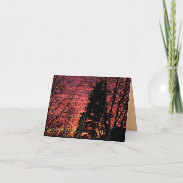 Carte pour notes au coucher de soleil magnifique (Devant)