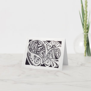 Carte pour notes avec design