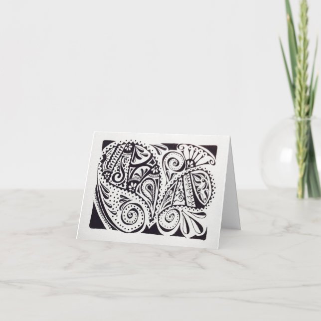 Carte pour notes avec design (Devant)