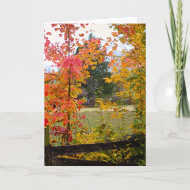 CARTE POUR NOTES AVEC L'ARBRE ROUGE (Devant)