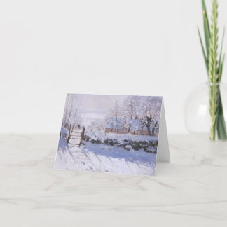 Carte pour notes blanc de la carte de Noël Monet M