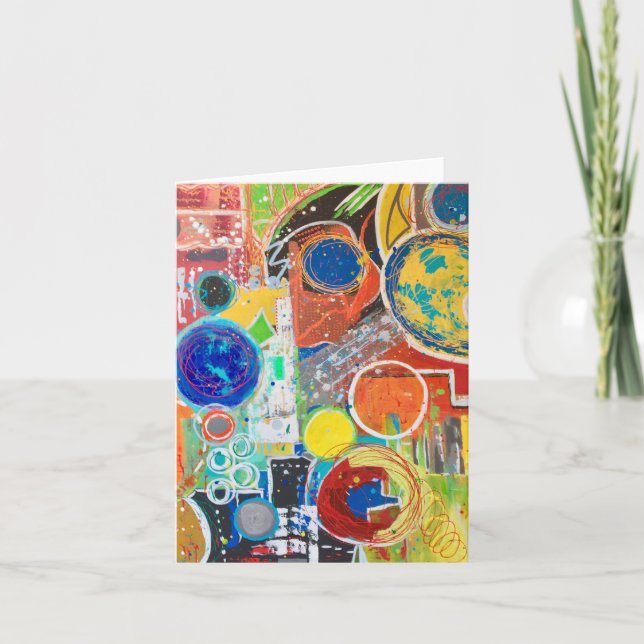 Carte pour notes blanc Earth 360 (Devant)