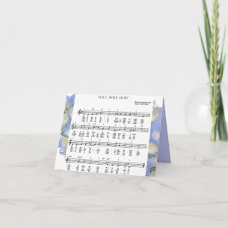 carte pour notes blanc "Saint, Saint, Saint"