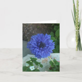 Carte pour notes bleu de fleur