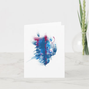 Carte pour notes bleu et magenta de "cosse" d'art