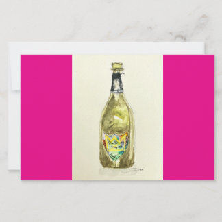 Carte pour notes Champagne rose