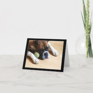 Carte pour notes chien de boxe