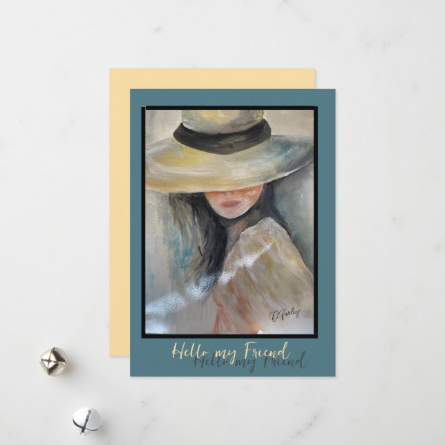 Carte pour notes d'amis (Devant/Arrière en situation)