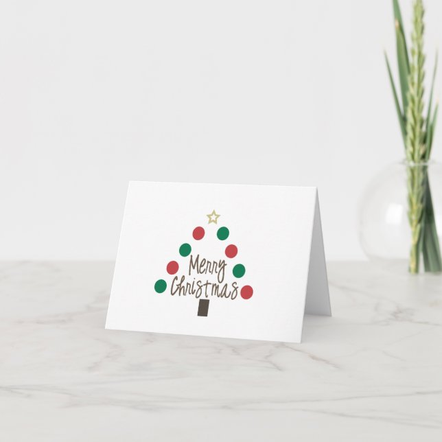 Carte pour notes d'arbre de Noël (Devant)