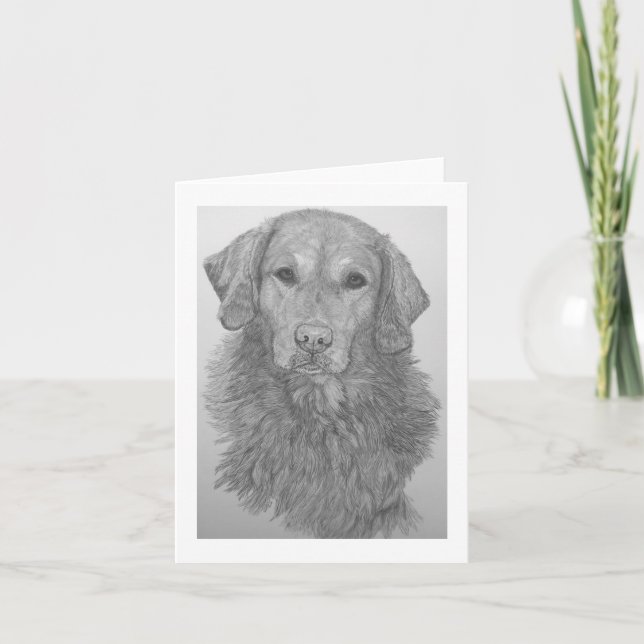 Carte pour notes d'art de crayon de golden (Devant)