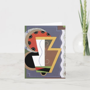 Carte pour notes d'art déco