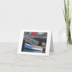 Carte pour notes de bateau d'art textile