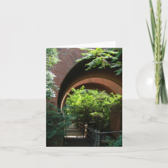 Carte pour notes de blanc de chemin de jardin (Devant)