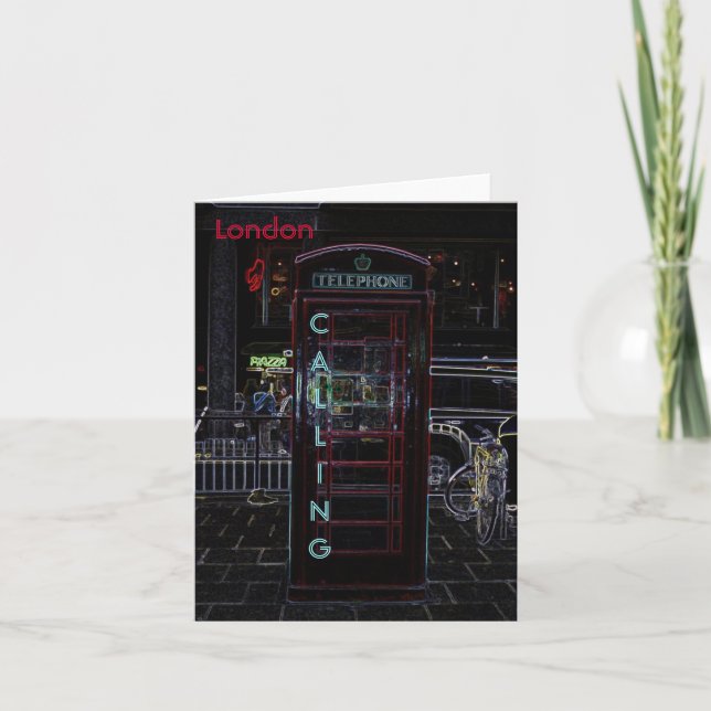 Carte pour notes de cabine de téléphone de Londres (Devant)