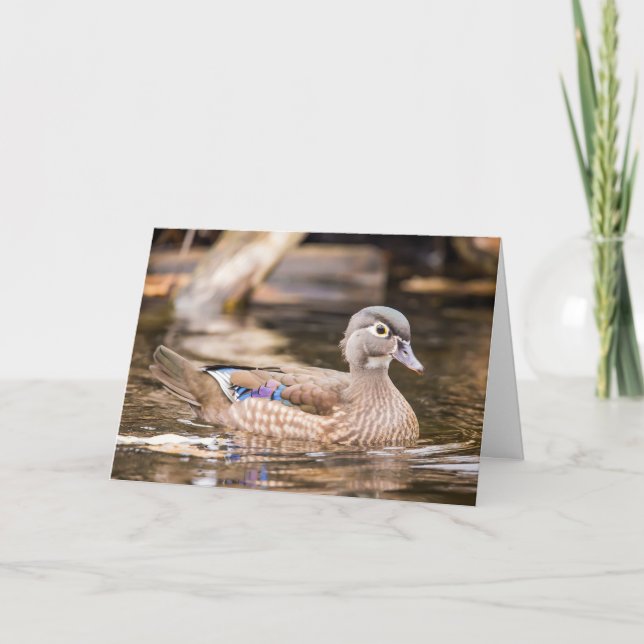 Carte pour notes de canard à bois féminin (Devant)