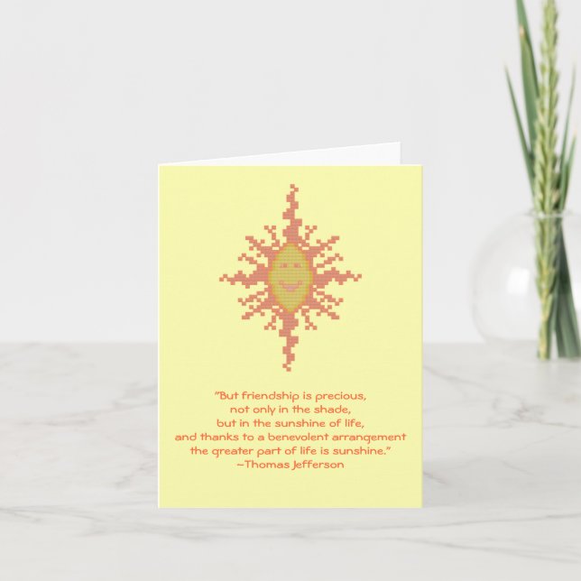 Carte pour notes de citation d'amitié de Thomas (Devant)