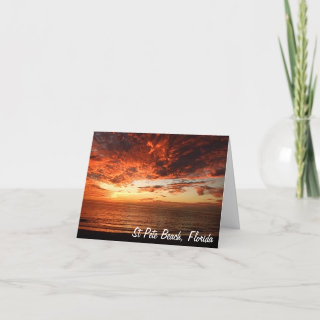 Carte pour notes de coucher de soleil - Customisé (Devant)