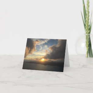 carte pour notes de coucher de soleil hawaïen