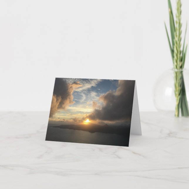 carte pour notes de coucher de soleil hawaïen (Devant)