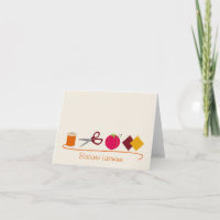 Carte pour notes de couture - Fil Ciseaux Pins Fab