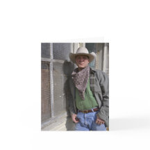 Carte pour notes de cowboy