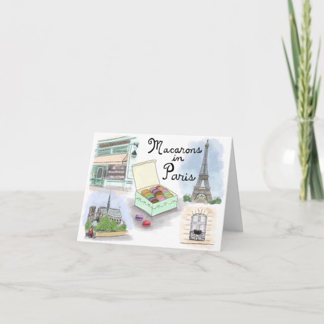 Carte pour notes de croquis de voyage : Macarons à (Devant)
