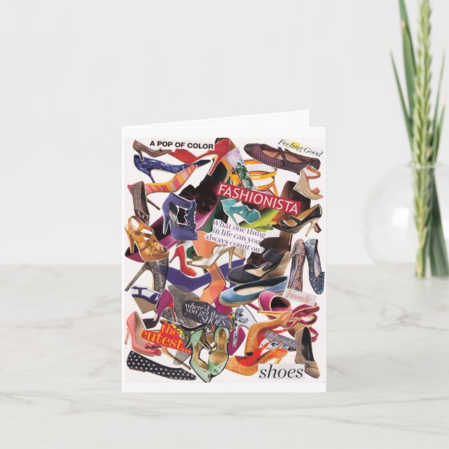 Carte pour notes de dépendance de chaussure (Devant)