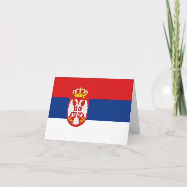 Carte pour notes de drapeau de la Serbie (Devant)