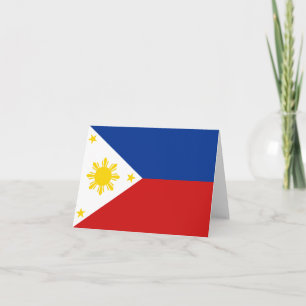 Carte pour notes de drapeau de Philippines