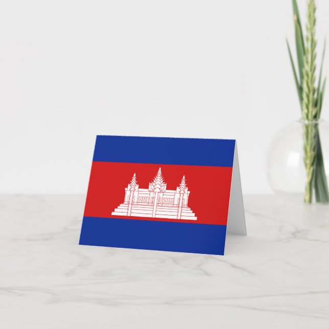 Carte pour notes de drapeau du Cambodge (Devant)
