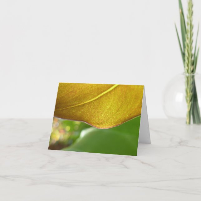 Carte pour notes de feuille d'or (Devant)